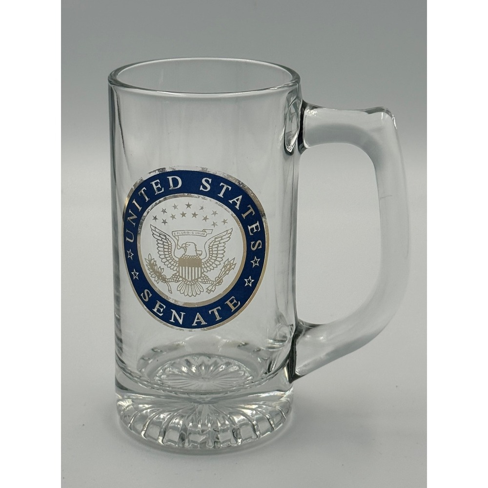 United States Senate Glass Beer Mug Stein‎ Great Seal US Political Memorabilia